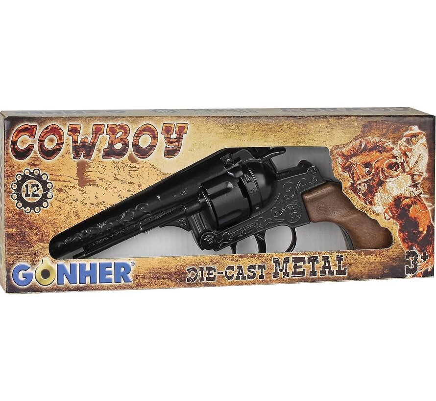 Cowboy Revolver 12 shots - Black