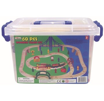 Huismerk HOUTEN TREIN 60 PCS BOX