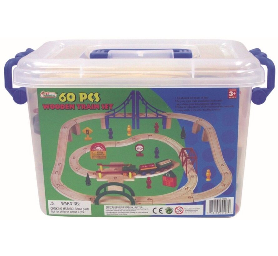 HOUTEN TREIN 60 PCS BOX
