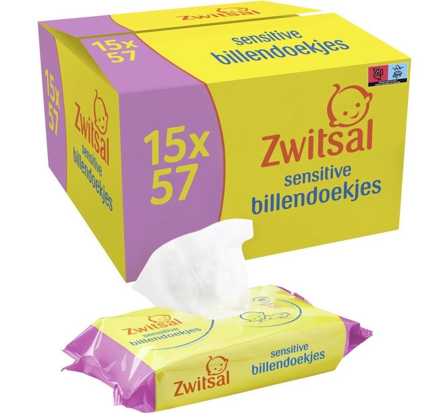 Sensitive - 855 Billendoekjes / Babydoekjes (15x57 stuks)