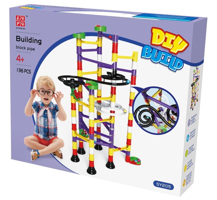 Knikkerbaan - 136 delige set - Vanaf 4 jaar