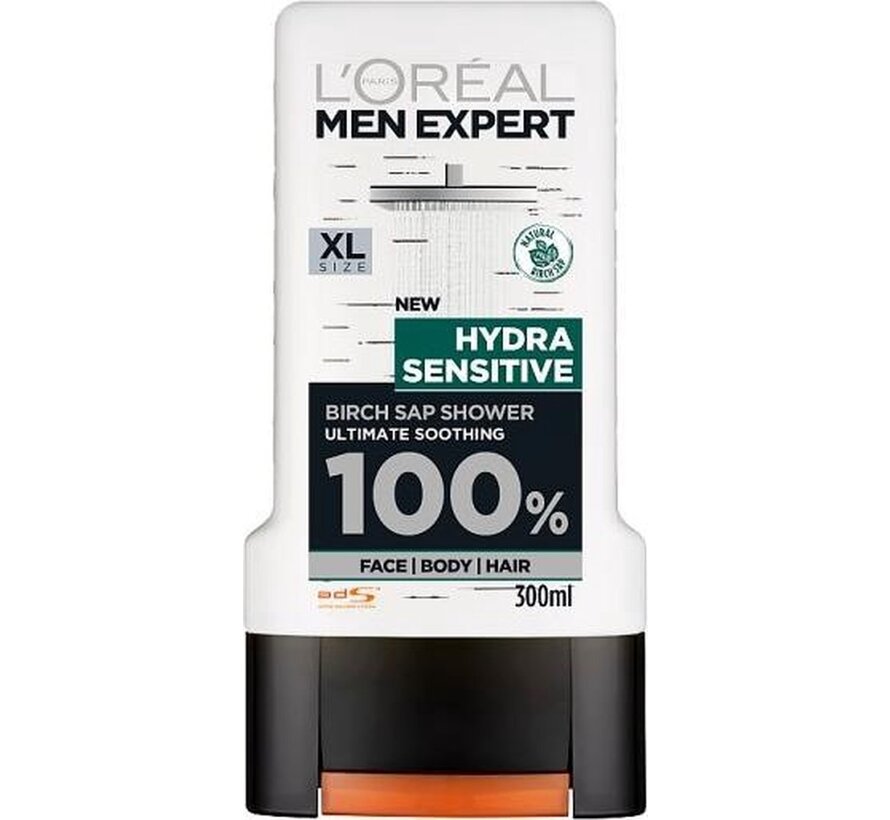 Men Expert XL - Hydra Sensitive - 3in1 gezicht, lichaam en haar - 6x 300ml