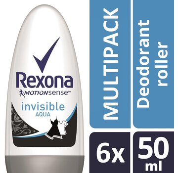 Rexona Motion Sense - Invisible Clear Aqua - Deodorant Roller - 6x 50ml - Voordeelverpakking