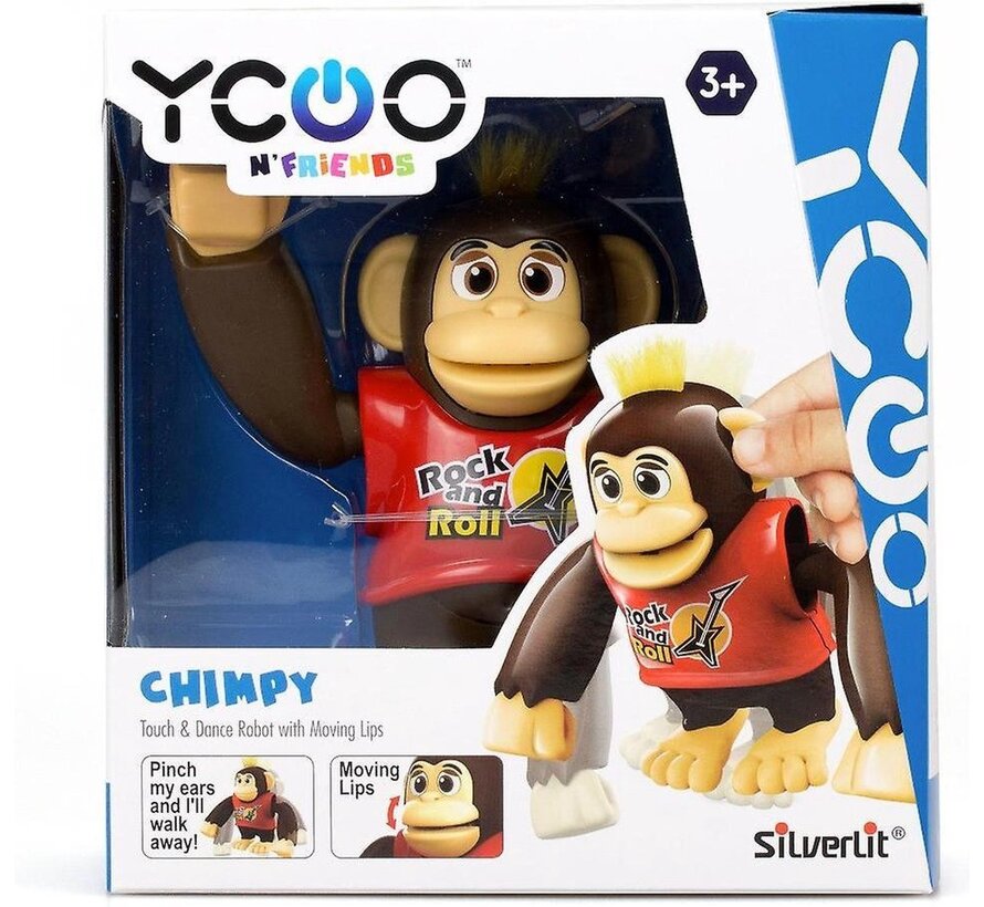 YCOO - Chimpy the Monkey - Rood - 88564 - Interactief