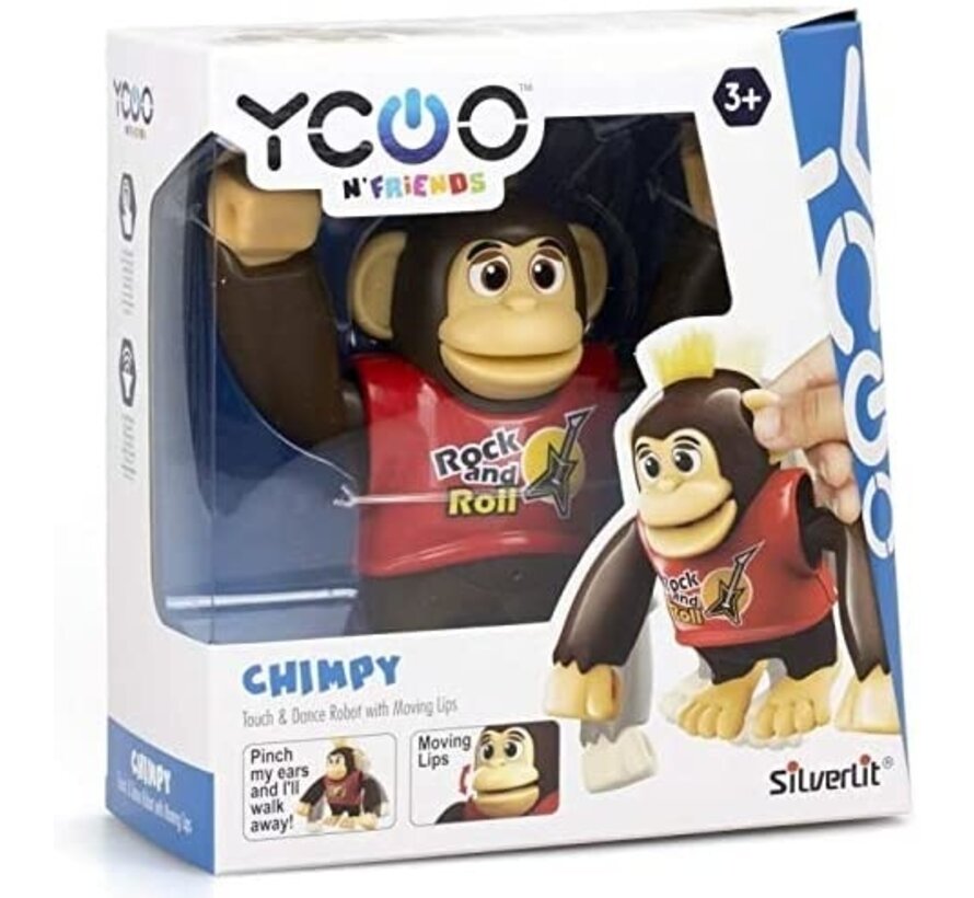 YCOO - Chimpy the Monkey - Rood - 88564 - Interactief