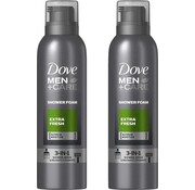 Dove Men+Care Extra Fresh 3in1 Shower Foam - Doucheschuim - 2x 200ml