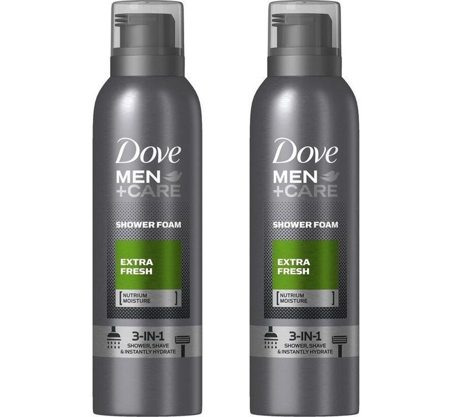 Men+Care Extra Fresh 3in1 Shower Foam - Doucheschuim - 2x 200ml