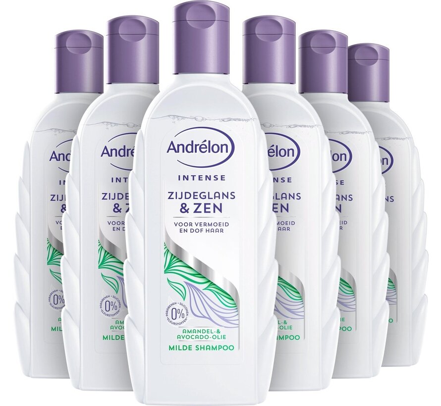 Natuurlijk Puur Zijdeglans & Zen Shampoo 6 x 300 ml - Voordeelverpakking