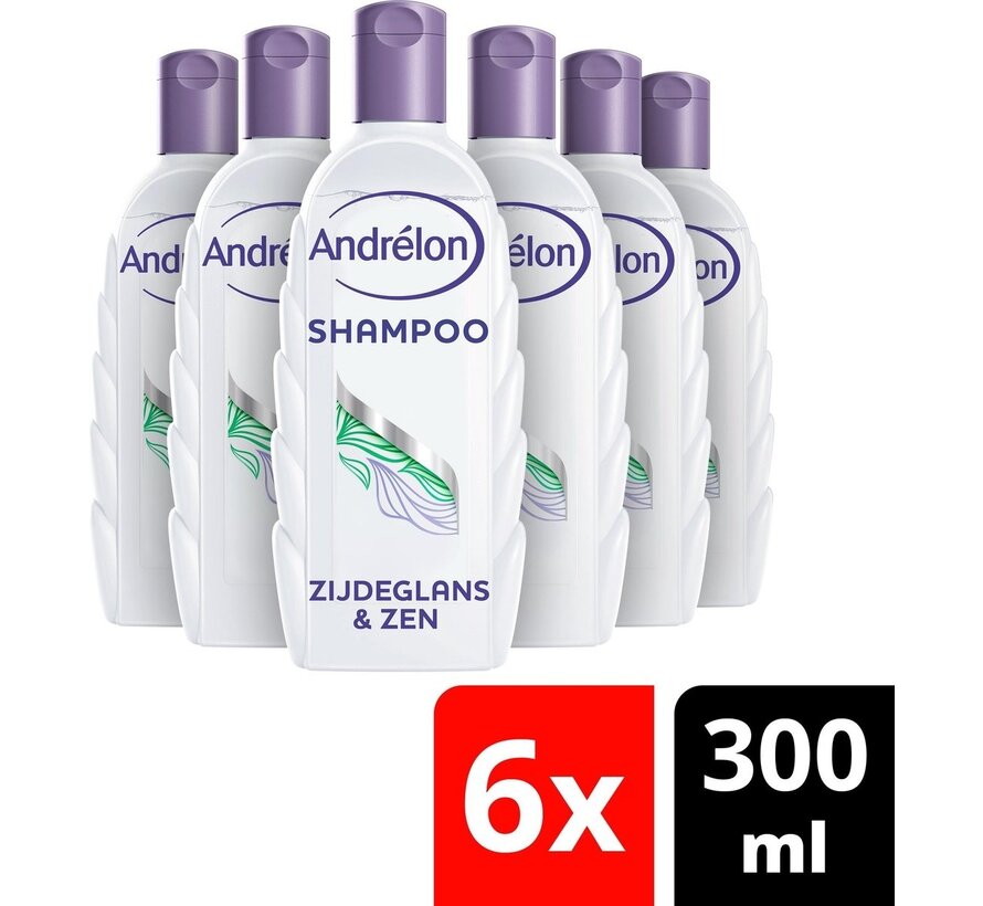 Natuurlijk Puur Zijdeglans & Zen Shampoo 6 x 300 ml - Voordeelverpakking