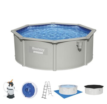 Bestway Hydrium™ -  Stalenwand zwembad - Complete set met zandfilterpomp - Rond - Ø360x120cm