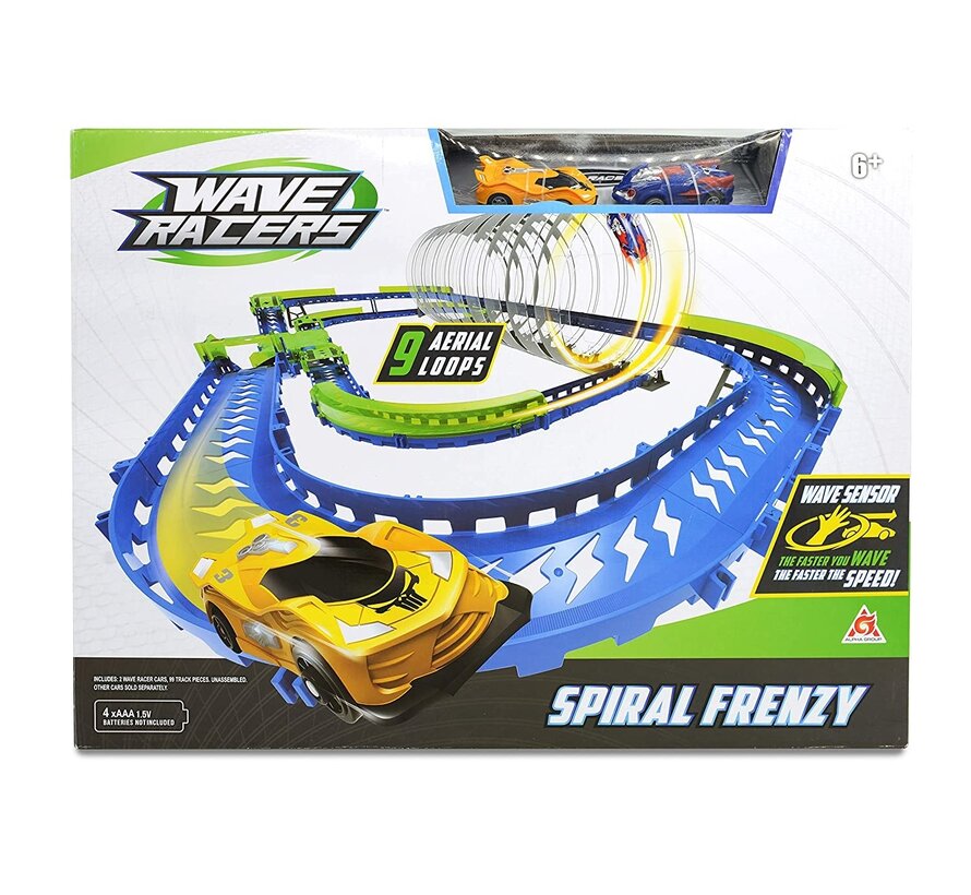 Spiral Frenzy Speedway - Racebaan - 9 Loopings - 2 Auto's - 99 Delig