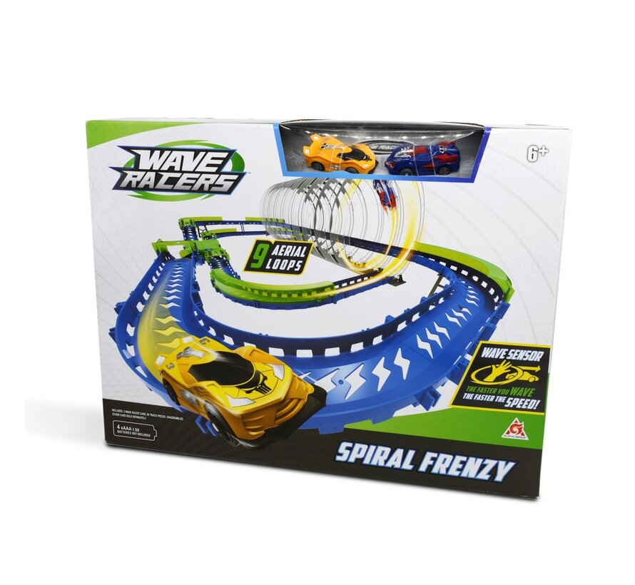 Spiral Frenzy Speedway - Racebaan - 9 Loopings - 2 Auto's - 99 Delig