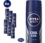 Men Cool Kick - Deodorant Spray - 6x 150ml - Voordeelverpakking