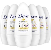 Dove Invisible Dry Anti-Transpirant - Deodorant Roller - 6x 50ml