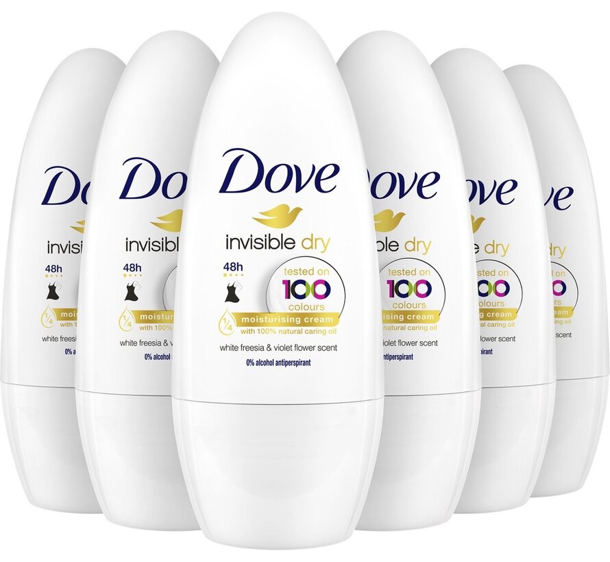 Invisible Dry Anti-Transpirant - Deodorant Roller - 6x 50ml