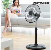 Innovagoods Staande ventilator - Zwart - 60 Watt - Ø 30cm x 90cm - 360° draaibaar