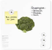 Dresz Trendy Magneetbord Broccoli - Whiteboard - Beschrijfbaar - 4 Magneten - 29x29cm