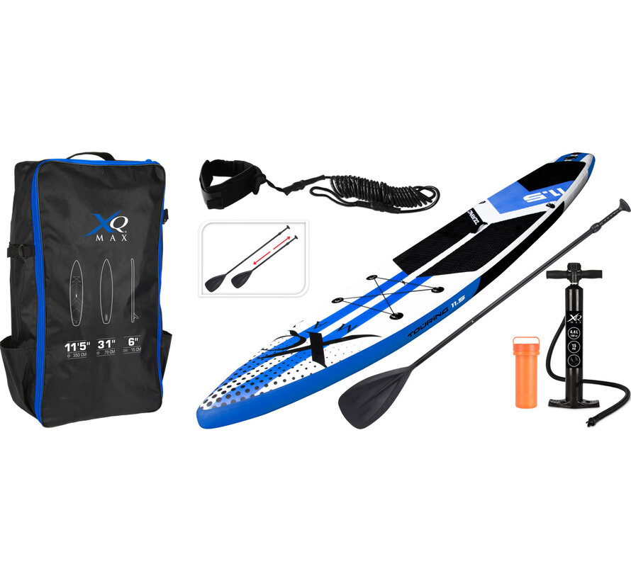 Opblaasbaar SUP board set - Tour - met pomp,  peddel en draagtas - 350x79x15cm