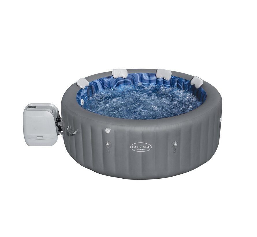 Lay-Z-Spa Santorini hydrojet pro - Max 7 pers - 10 hydrojets - 180 Airjets - 216cm - Jacuzzi - Whirlpool