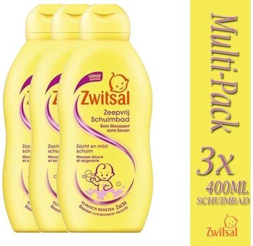 Zwitsal Baby Schuimbad / Badschuim Zeepvrij - 3x 400ml