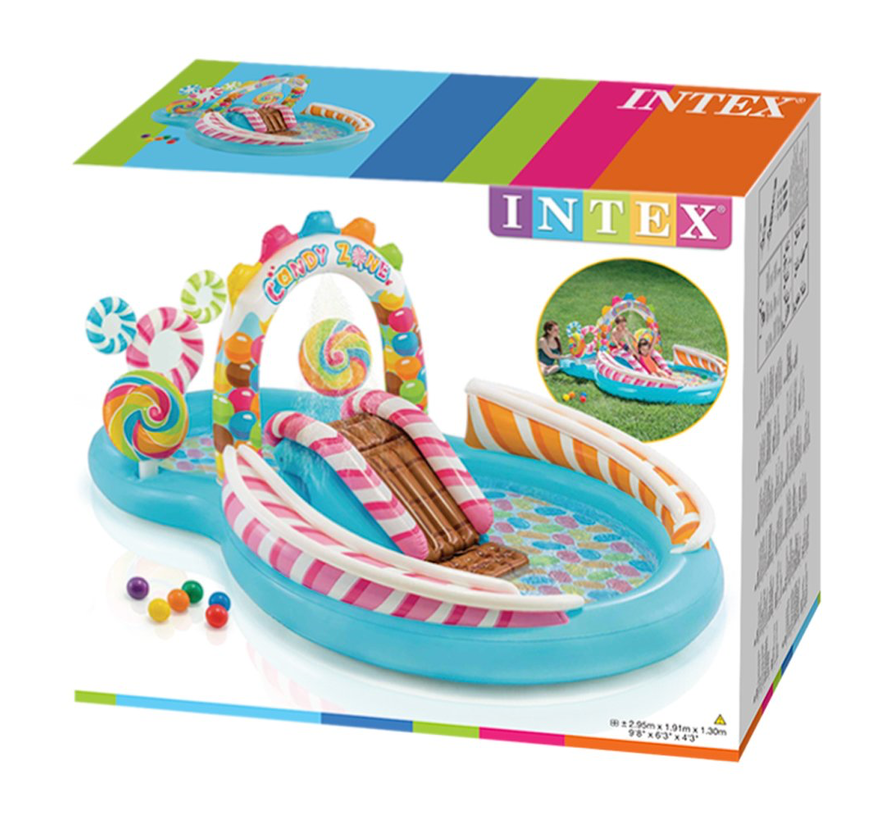Opblaasbaar Speelzwembad - Candy Zone - 295x191x130cm