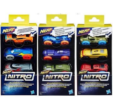 Hasbro Nerf Nitro Foam Car Refill - Schuim auto's 3 stuks navulling