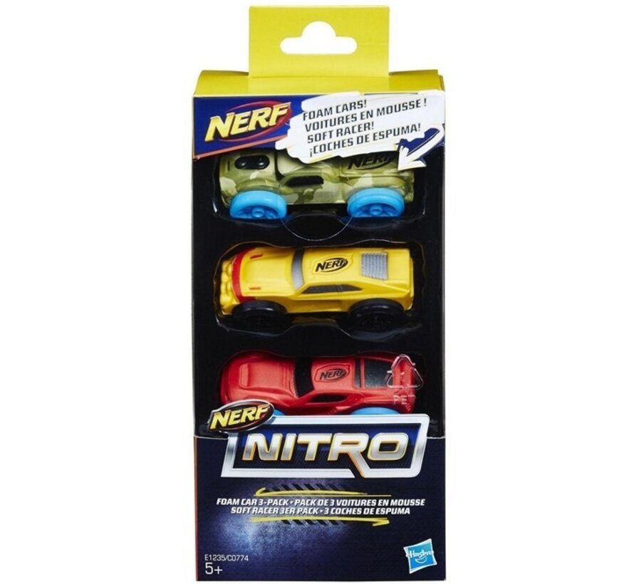 Nerf Nitro Foam Car Refill - Schuim auto's 3 stuks navulling