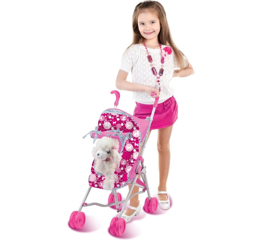 Luxury Pets - Trendy Buggy met pluche hond voor kinderen