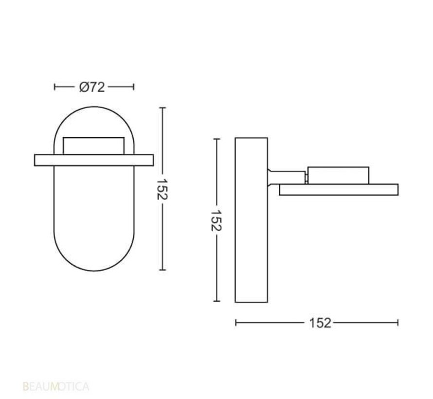 MyLiving LED Glissette plafondlamp - chroom 4,5W (1-spot)