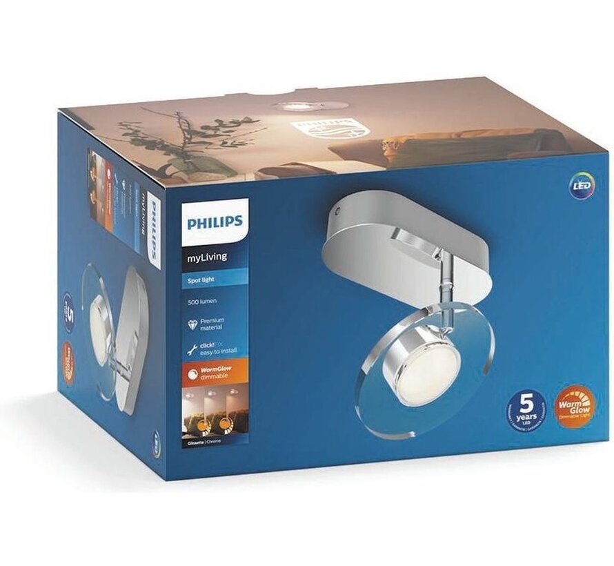 MyLiving LED Glissette plafondlamp - chroom 4,5W (1-spot)