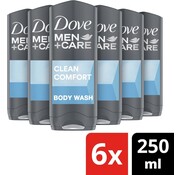 Dove Men+Care Clean Comfort - Douchegel - 6x 250ml - Voordeelverpakking