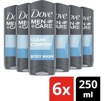 Dove Men+Care Clean Comfort - Douchegel - 6x 250ml - Voordeelverpakking