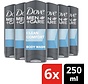 Men+Care Clean Comfort - Douchegel - 6x 250ml - Voordeelverpakking
