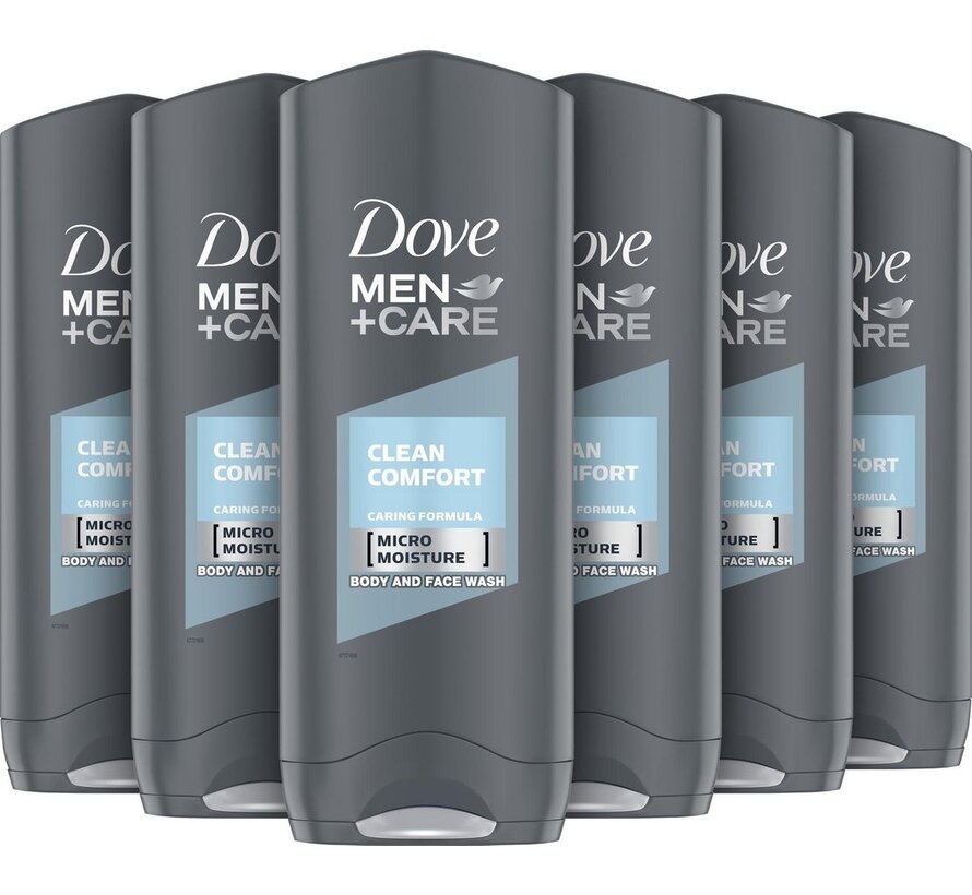 Men+Care Clean Comfort - Douchegel - 6x 250ml - Voordeelverpakking
