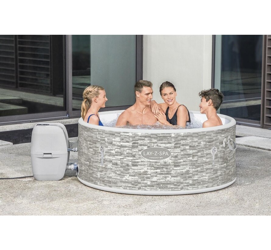 Lay-Z-Spa Vancouver Plus Wifi App - Max 5 pers - 140 Airjets - Jacuzzi - Bubbelbad