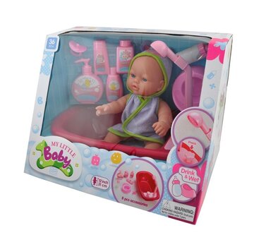 HM My Little Baby Badpopje met Bad en Accessoires - 31 Cm