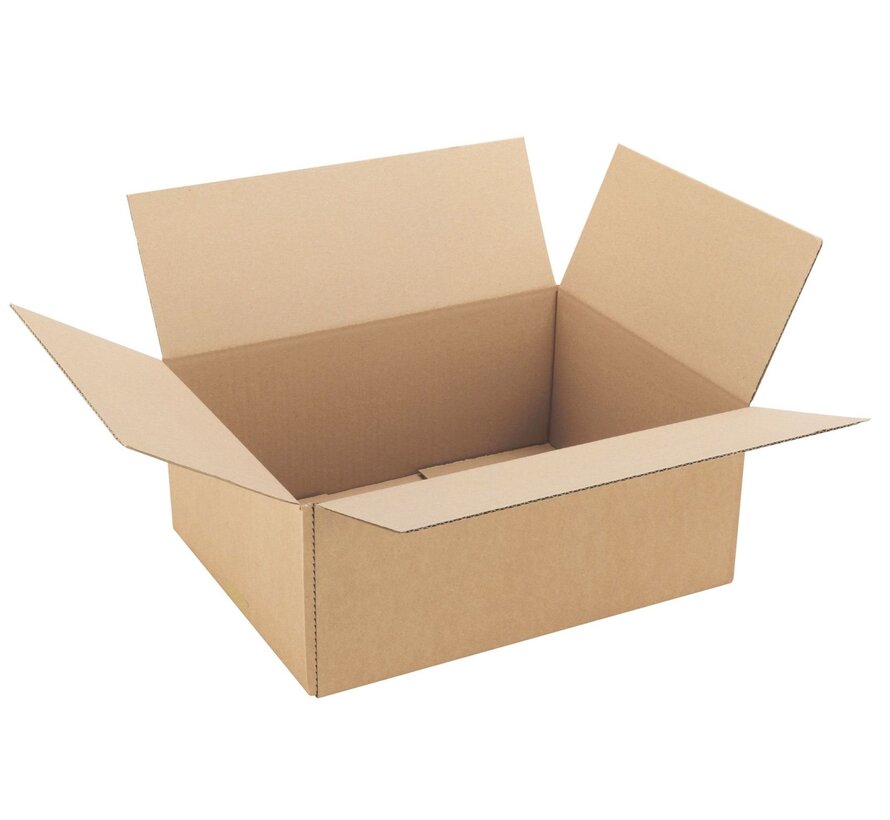 25 stuks - Amerikaanse Vouwdoos enkel golf 400x300x160mm (40x30x16cm)