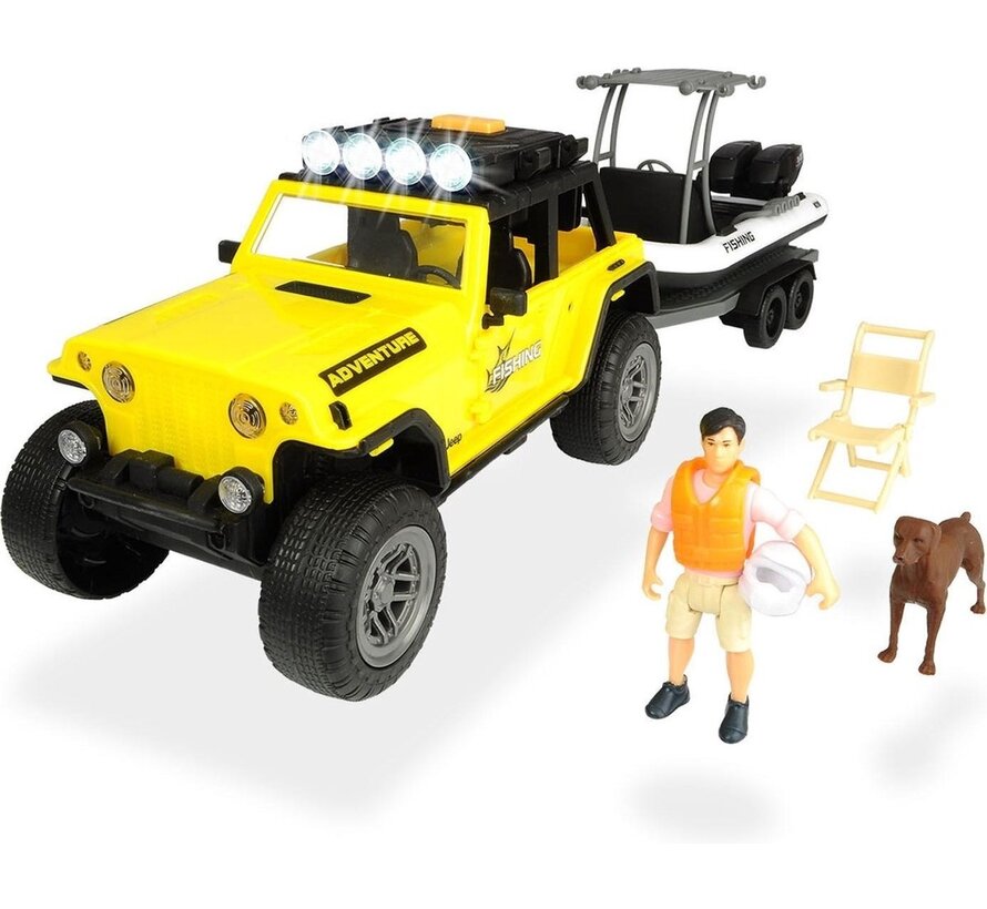 Playlife Fishing Set - Jeep met Boot + Visset (18-delig)