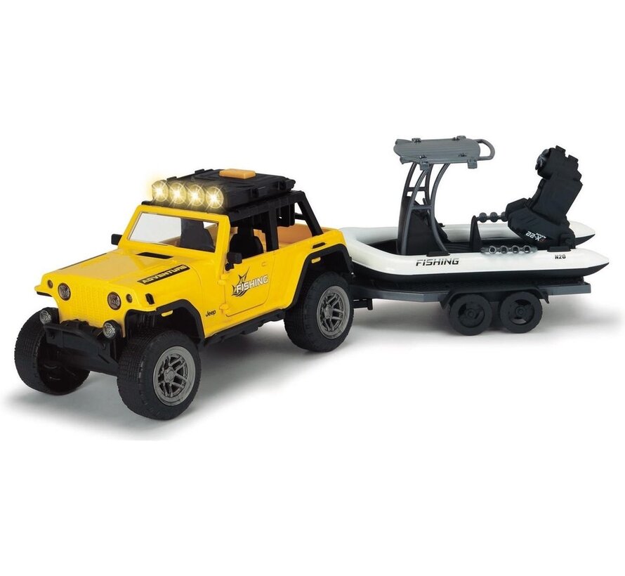 Playlife Fishing Set - Jeep met Boot + Visset (18-delig)