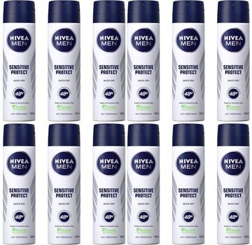 Nivea Men Sensitive Protect - Deodorant Spray - 12x 150ml - Voordeelverpakking