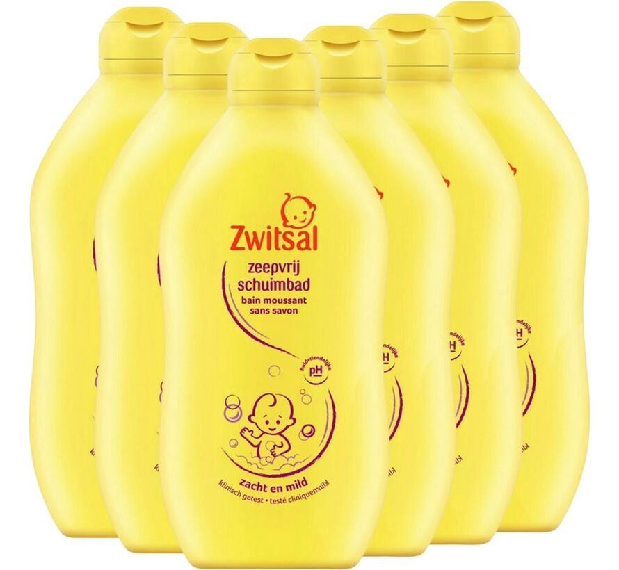 Baby Schuimbad / Badschuim Zeepvrij - 6x 400ml  - Voordeelverpakking