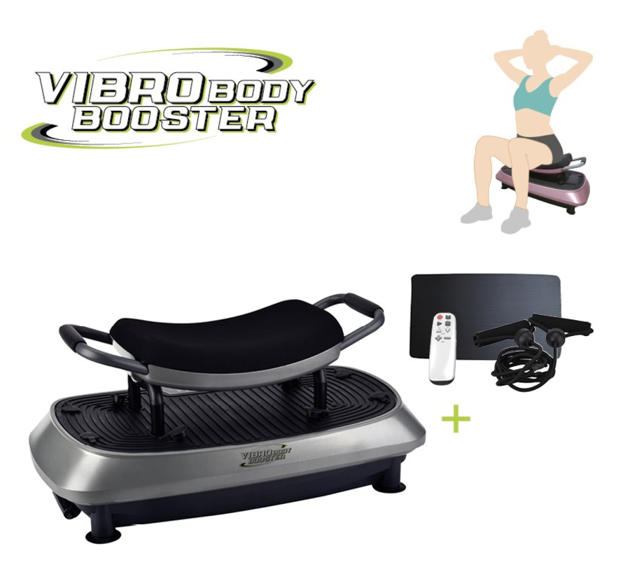 Vibro Body Booster 3-in-1 trilplaat - met zitje - full body trainer - trainingsstoel