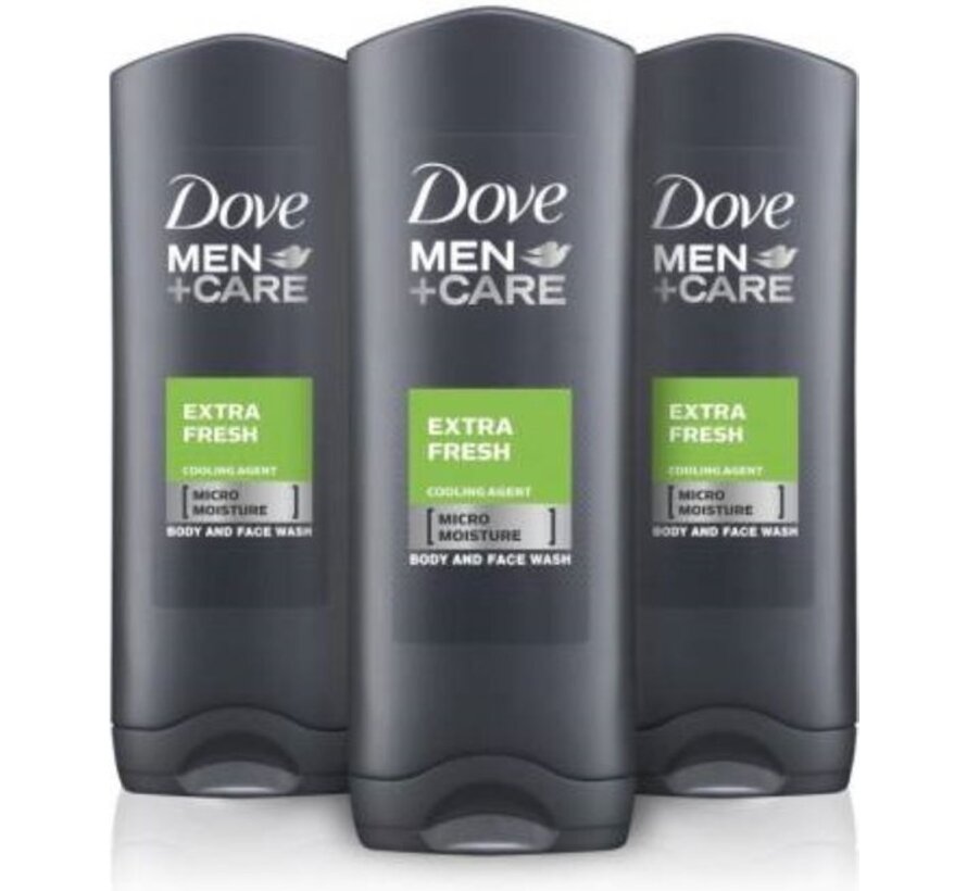 Men+Care Extra Fresh - Douchegel - 3x 400ml