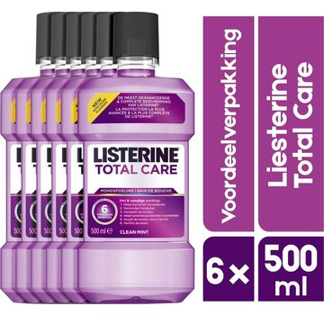 Listerine Total Care 6in1 - Mondwater / Mondspoeling - 6x 500ml - Voordeelverpakking
