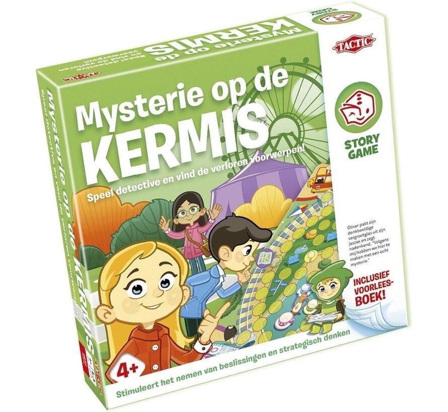 Story Game - Mysterie op de Kermis - Kinderspel - Inclusief voorleesboek