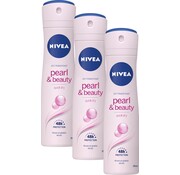 Nivea Pearl & Beauty - Deodorant Spray - 3x 150ml