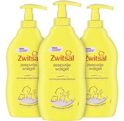 Zwitsal Baby Zeepvrije Wasgel - Extra mild & zacht - Met Pompje - 3x 400ml