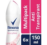 Rexona Motion Sense - Biorythm Dry - Deodorant Spray - 6x 150ml - Voordeelverpakking