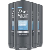 Dove Men+Care Clean Comfort - Douchegel - 4x 250ml - Voordeelverpakking