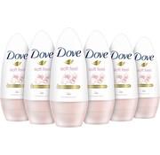 Dove Soft Feel Anti-Transpirant - Deodorant Roller - 6x 50ml